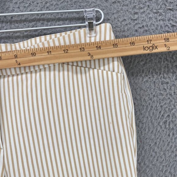 Chicos Pants Womens 00 US 2 Beige Stripe Straight Leg Stretch Office Career Work - Picture 7 of 11
